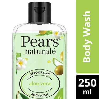 Pears Naturale Detoxifying Aloevera Bodywash, 250 ml and Pears Soft & Fresh Bathing Bar with 98% Pure Glycerine & Mint Extracts - For Fresh Glow (125g x 4)